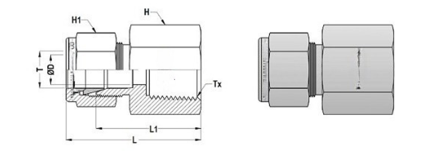 Pipe Gauge 90° Syphon Main View